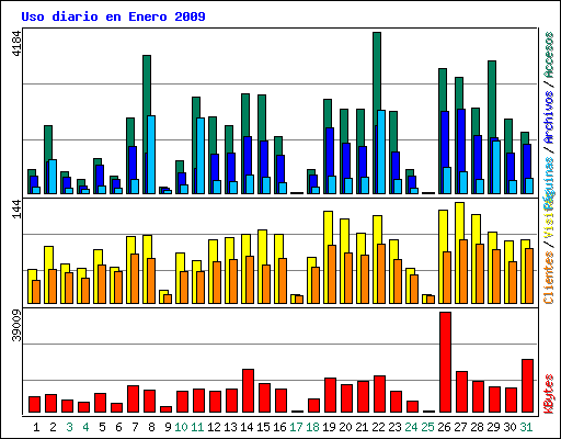 Uso diario en Enero 2009