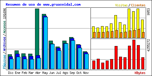 Resumen de uso de www.gruasvidal.com